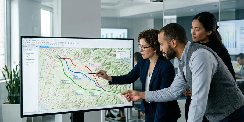 Analiza wariantowa przebiegu drogi w ramach STEŚ