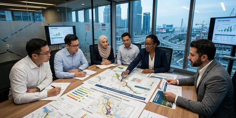 Studium Techniczno-Ekonomiczno-Środowiskowe - schemat etapów opracowania